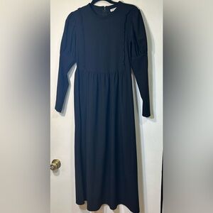 Topshop Black Midi Dress